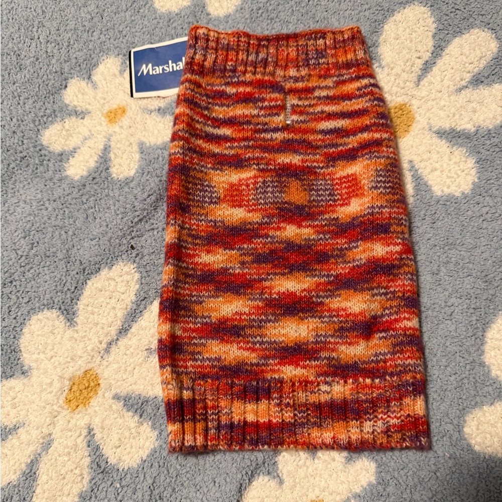 Source Unknown Multicolor Knit Dog Sweater